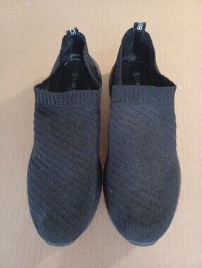 Tiosebon Mens Size 44 US 10 Walk Run Shoes Lightweight Mesh Black